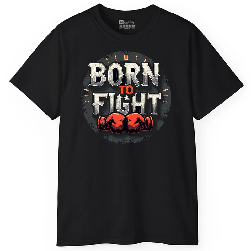 تی‌شرت آستین کوتاه مردانه پاد آفرین مدل FIGHT کد PT706