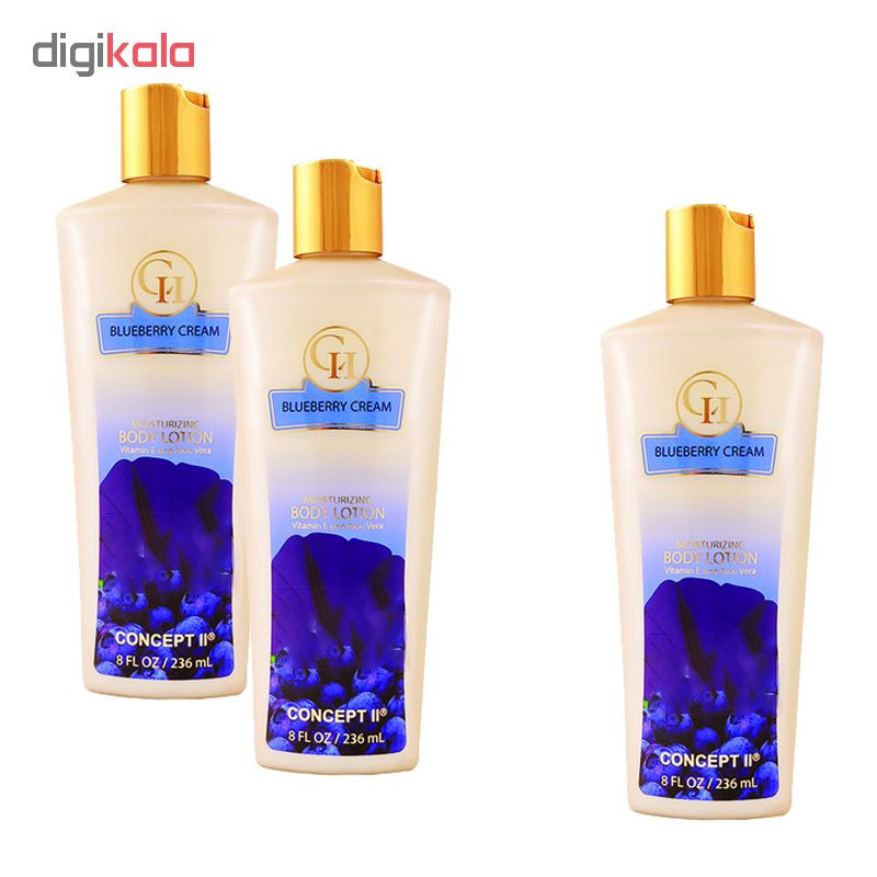 لوسیون بدن کاسپت تو مدل BLUEBERRY CREAM حجم 236 میلی لیتر مجموعه 3 عددی لوسیون بدن کاسپت تو مدل BLUEBERRY CREAM حجم 236 میلی لیتر مجموعه 3 عددی