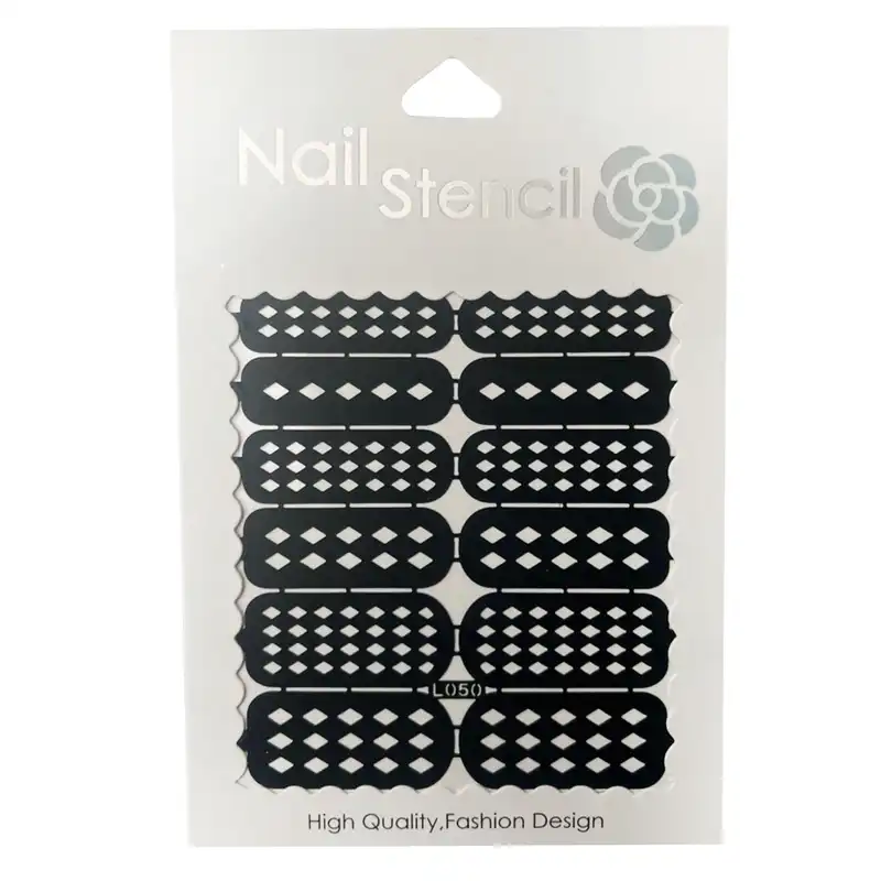 شابلون طراحی ناخن نیل استنسیل مدل L050