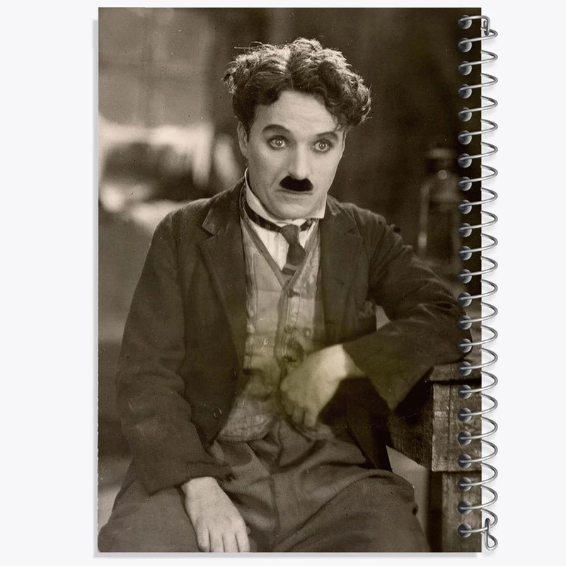 دفتر شطرنجی 50 برگ خندالو طرح چارلی چاپلین Charlie Chaplin کد 10051