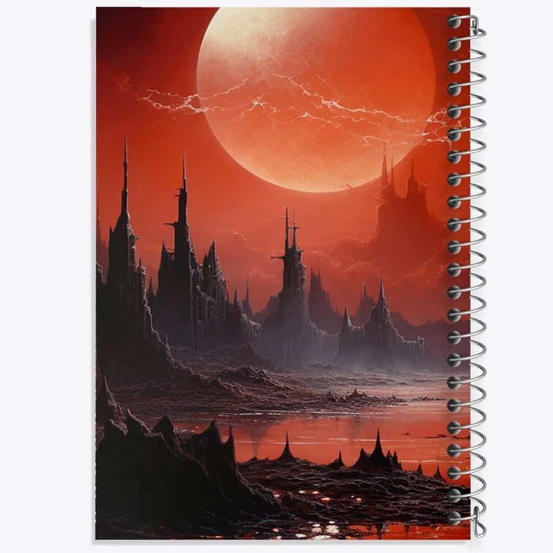 دفتر شطرنجی 50 برگ خندالو مدل منظره غروب کد F439