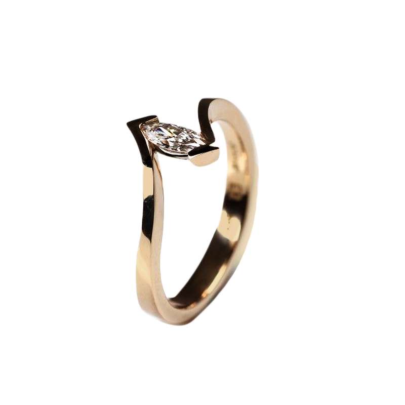 انگشتر نقره زنانه مدل تاج خورشید