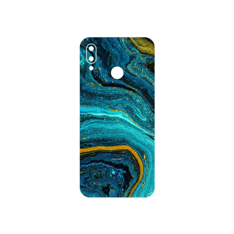 برچسب پوششی ماهوت مدل Turquoise marblewith golden streaks مناسب برای گوشی موبایل هوآوی Nova 3e