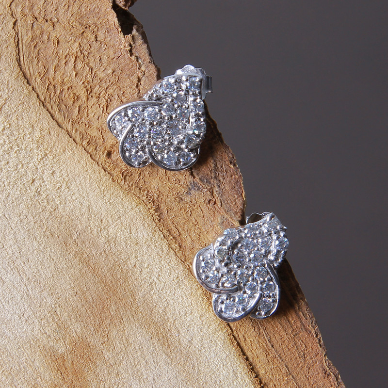 گوشواره نقره زنانه بازرگانی میلادی کد GZN_156