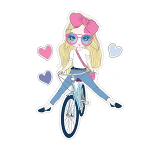 استیکر دیواری کودک تُکتم مدل love girl کد19