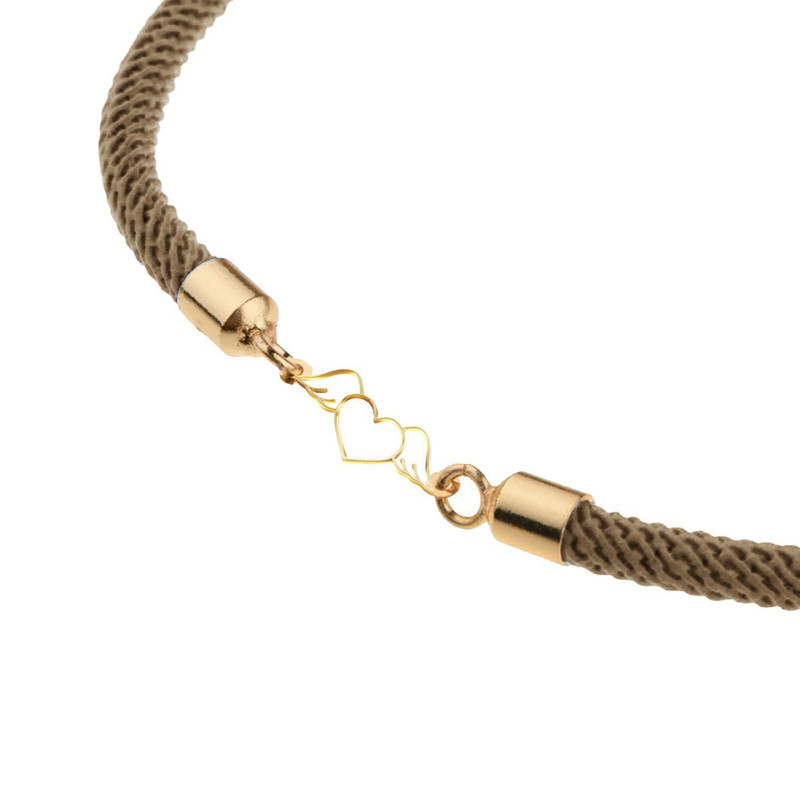 دستبند طلا 18 عیار زنانه مدوپد مدل قلب بال‌دار کد D17-10163