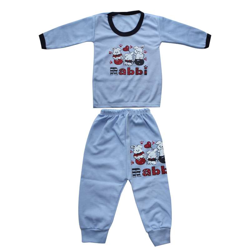 ست تی شرت و شلوار نوزادی مدل آدمک بازیگوش 