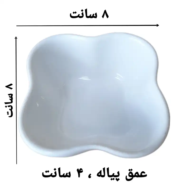 پیاله مدل سرامیکی طرح گل کد 2023 بسته 4 عددی