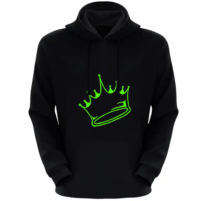 هودی زنانه مدل تاج E1832 رنگ مشکی