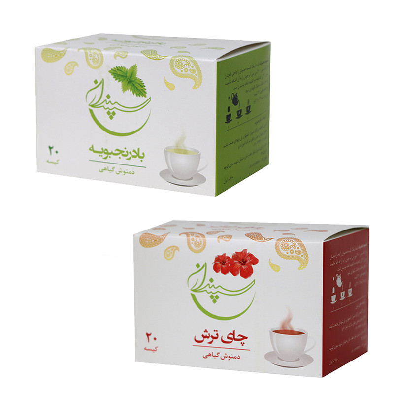 دمنوش چای ترش و بادرنجبویه سپندان دو بسته 20 عددی