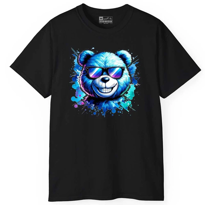 تی‌شرت آستین کوتاه مردانه پاد آفرین مدل خرس کد 1738