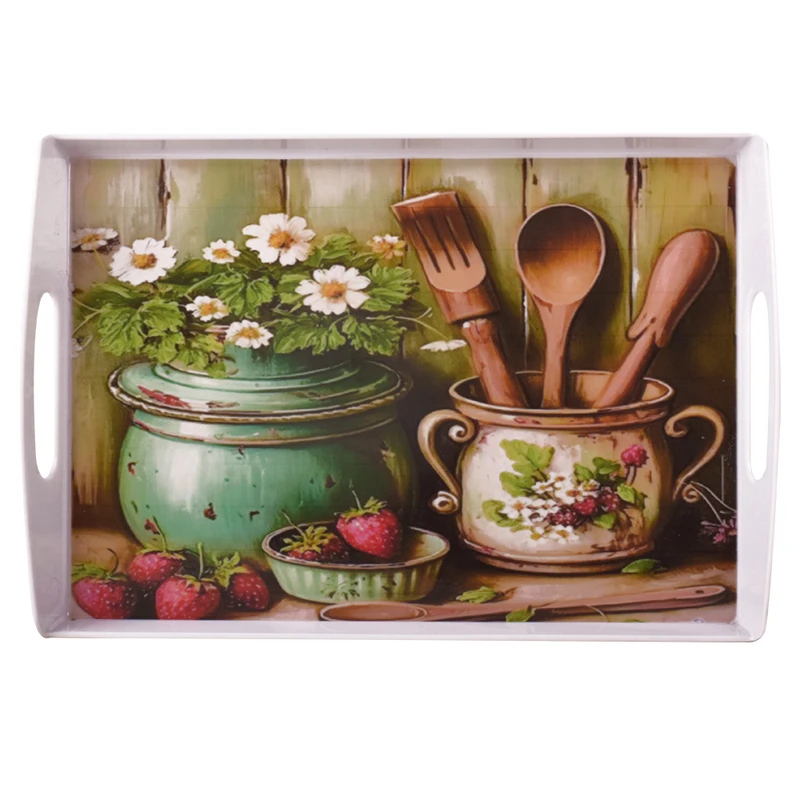 سینی دسته دار مهروز مدل 9993 بانکه سایز 25×37 سانتی متر