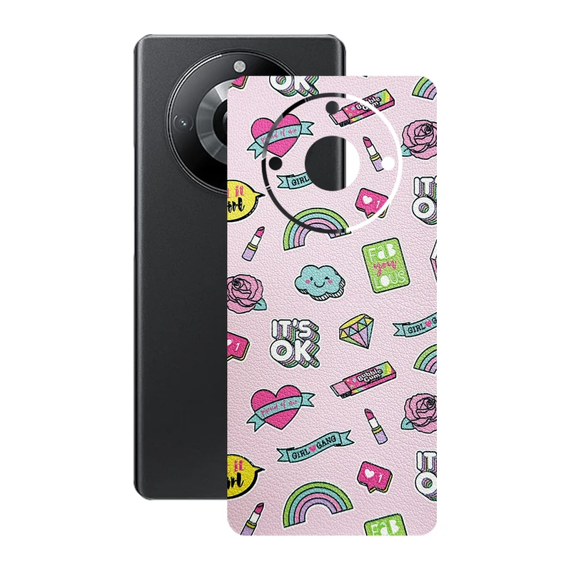 برچسب پوششی ریمکس مدل Leth طرح دخترانه مناسب برای گوشی موبایل ریلمی 11 Pro Plus