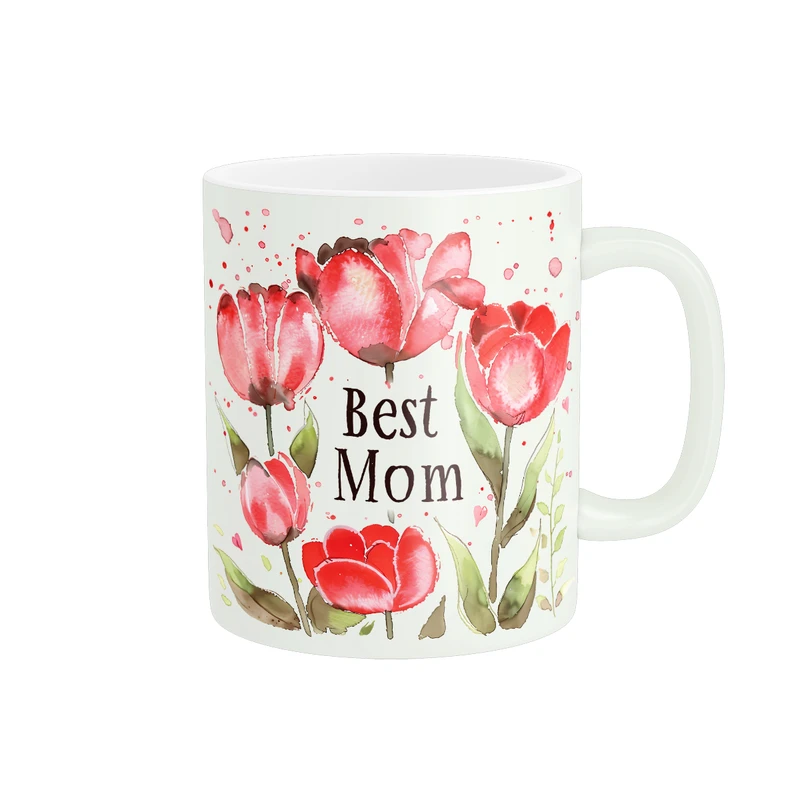 ماگ پادآفرین مدل روز زن روز مادر طرح گل کد PM835