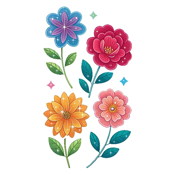 استیکر پارچه و لباس پاد آفرین طرح گل کد 5826