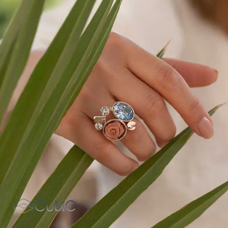 انگشتر زنانه کوبیک مدل QR-96878