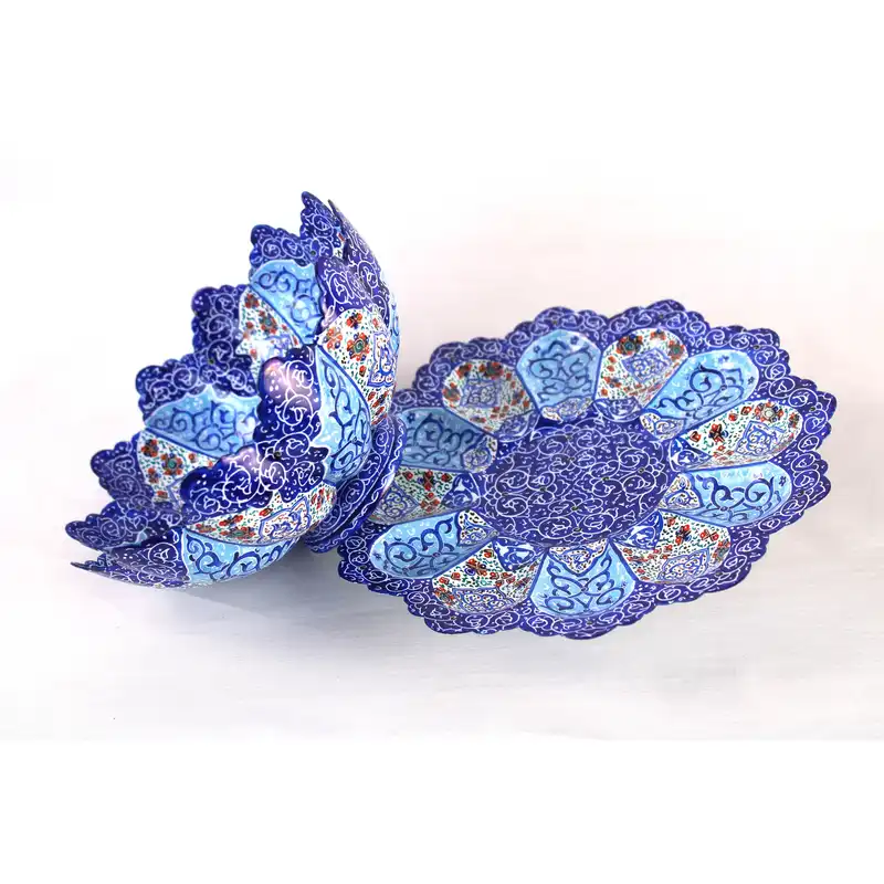 ست کاسه و بشقاب میناکاری کد s20