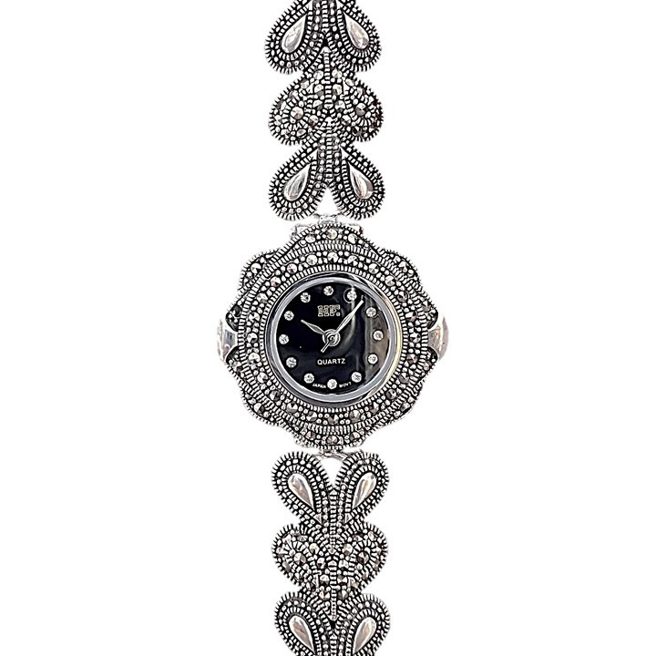 ساعت مچی عقربه ای نقره زنانه اچ اف مدل glsr-1218