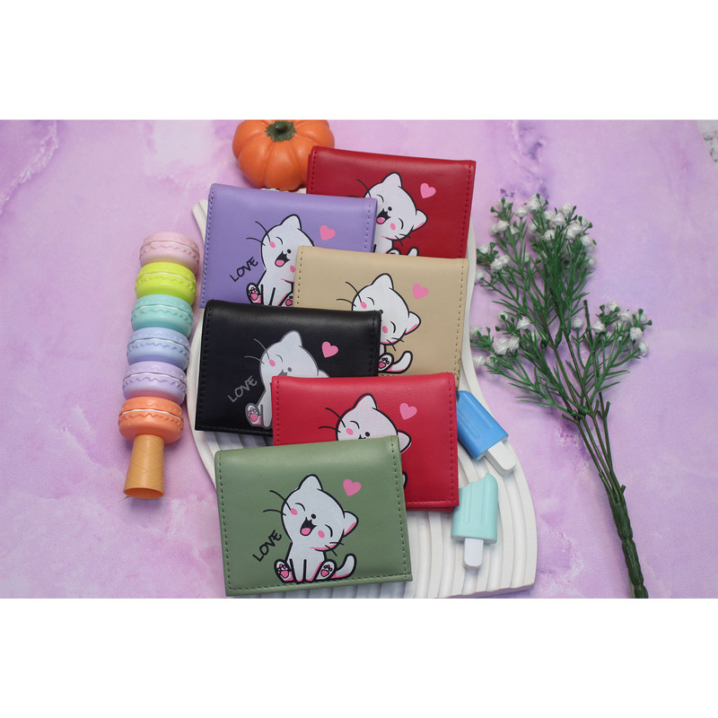 کیف پول زنانه مدل گربه خندون کد KZD-0109