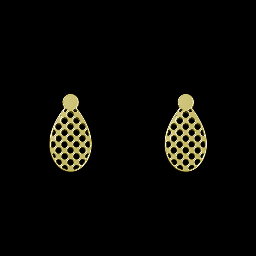 گوشواره طلا 18 عیار زنانه مدوپد مدل اشک کد GA1-10302