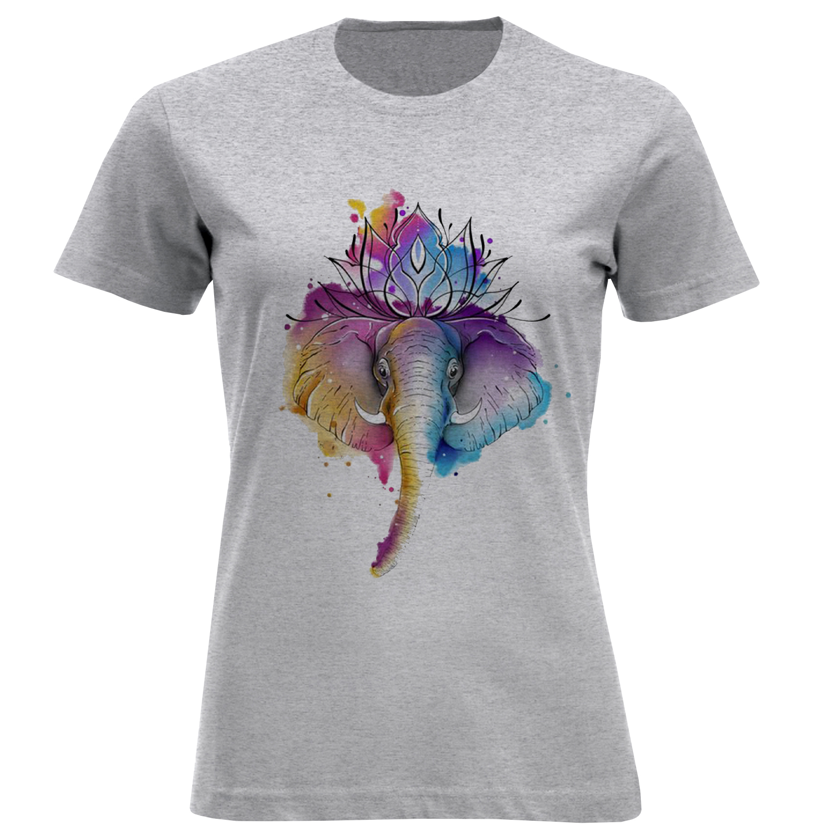 تی شرت آستین کوتاه زنانه مدل فیل D873