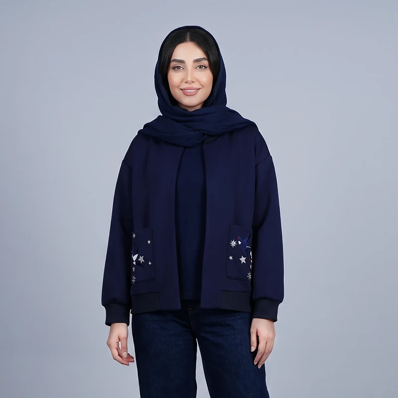 بامبر زنانه اسپان طرح انتزاعی فلای مدل aa9