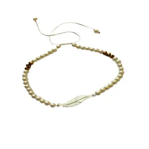 دستبند نقره زنانه مدل برگ