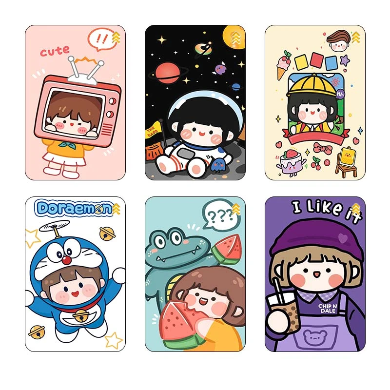 استيکر کارت کارنيکا طرح دختر خندون کد 14648 مجموعه 6 عددی