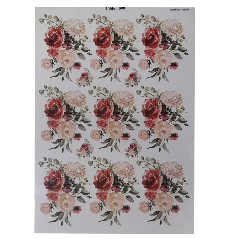 برچسب ترنسفر مدل رز ابرنگی