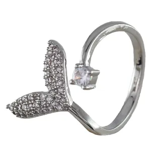 انگشتر زنانه مدل دم ماهی کد AAE620