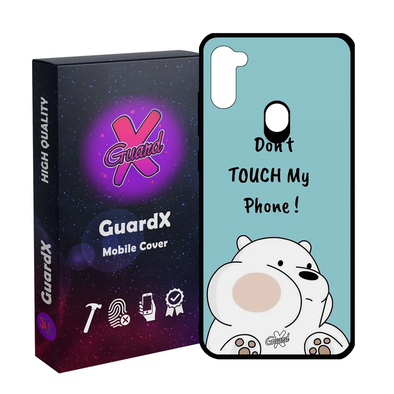 کاور گارد ایکس طرح خرس کله فندقی مدل Glass10535 مناسب برای گوشی موبایل سامسونگ Galaxy A11/M11