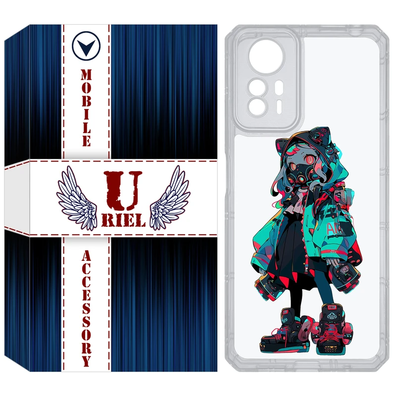 کاور یوریل مدل Clear کد 58 طرح دختر گربه ای مناسب برای گوشی موبایل شیائومی Redmi Note 12S