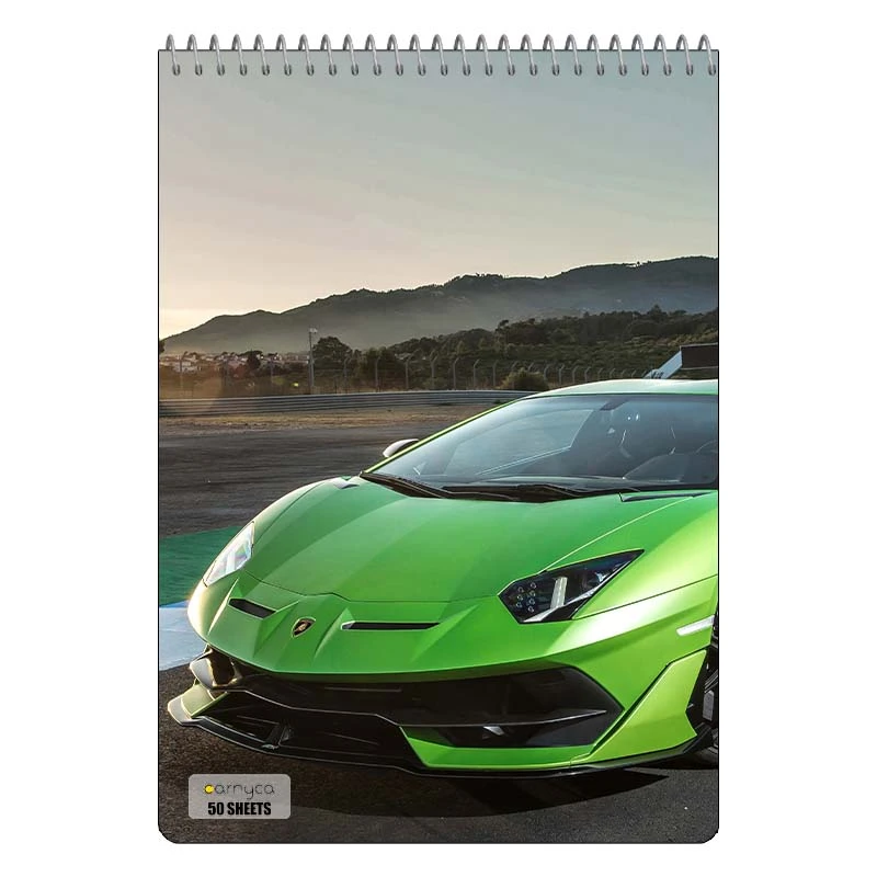 دفتر نقاشی 50 برگ سیمی کارنیکا طرح لامبورگینی اونتادور Lamborghini Aventador کد 91077