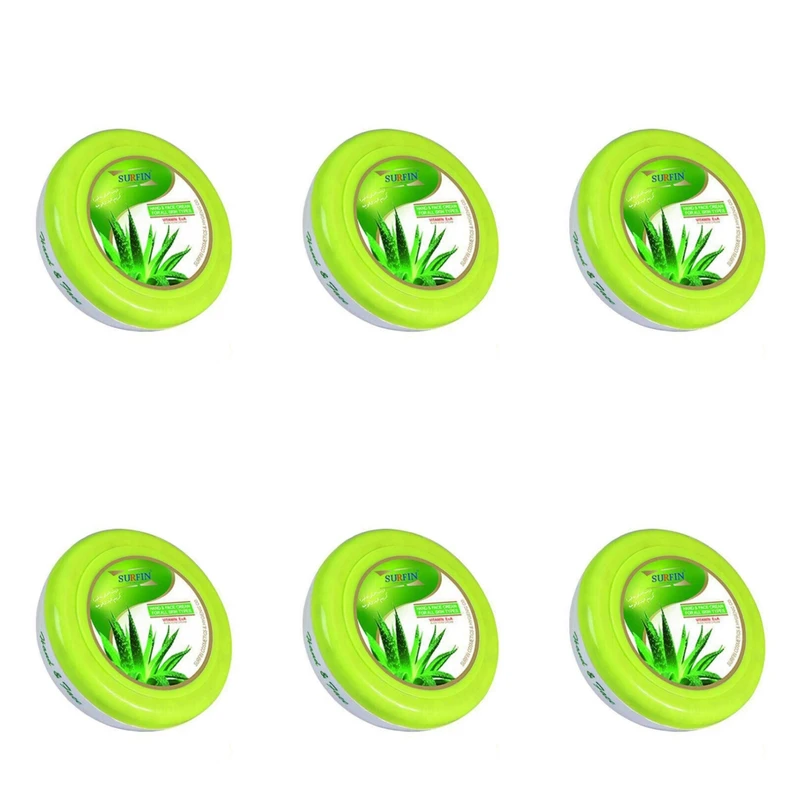 کرم مرطوب کننده سورفین مدل آلوئه ورا مدل G6 حجم 120 میلی لیتر بسته 6 عددی