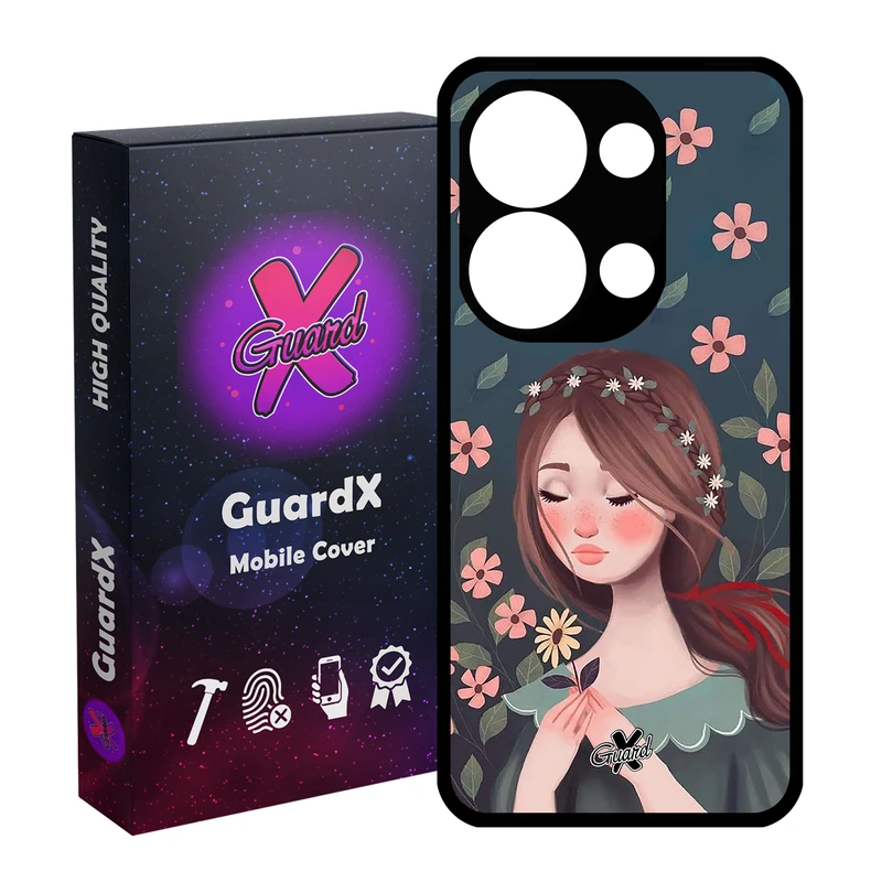 کاور گارد ایکس طرح Girl مدل Glass10332 مناسب برای گوشی موبایل شیائومی Redmi Note 13 Pro 4G / Poco M6 Pro 4G