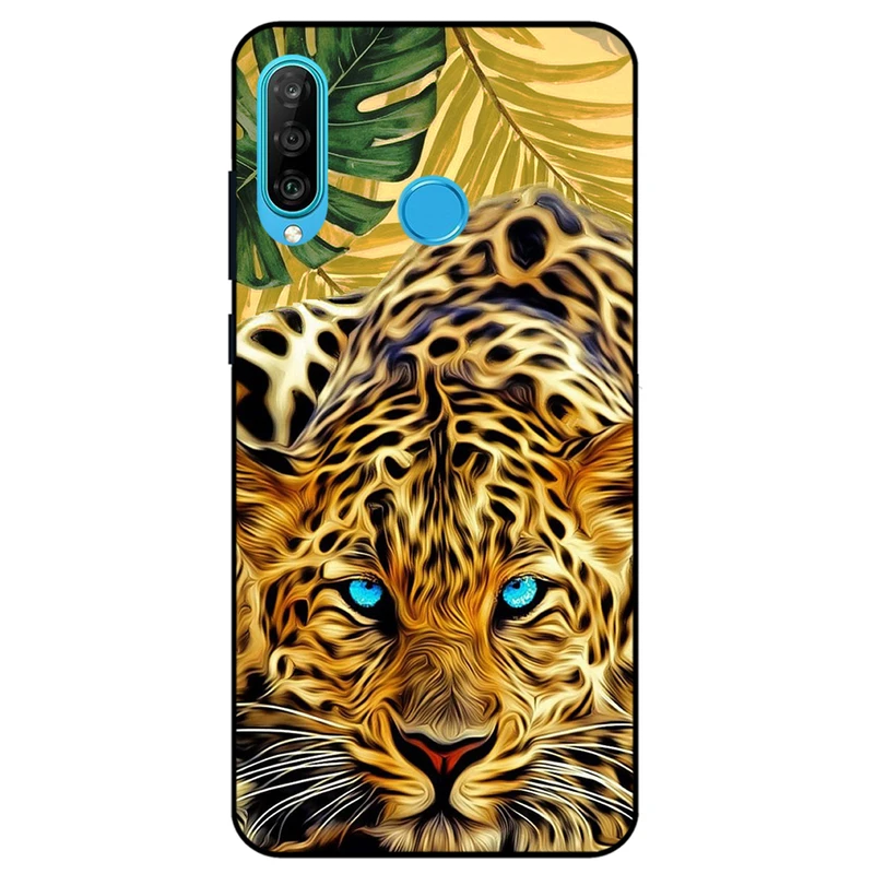 کاور مگافون طرح پلنگ مدل 7455 مناسب برای گوشی موبایل هوآوی P30 Lite / Nova 4E