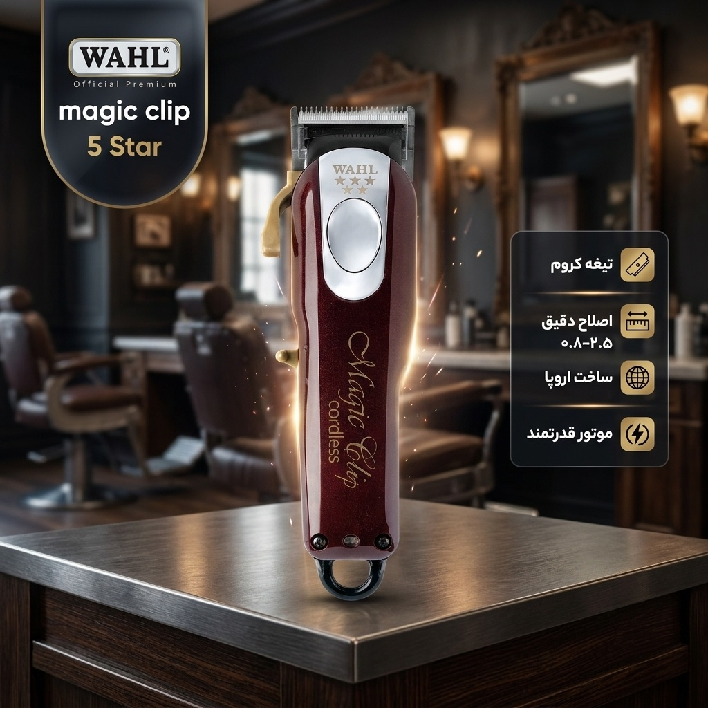 ماشین اصلاح موی سر وال پروفشنال مدل magic clip 5 Star