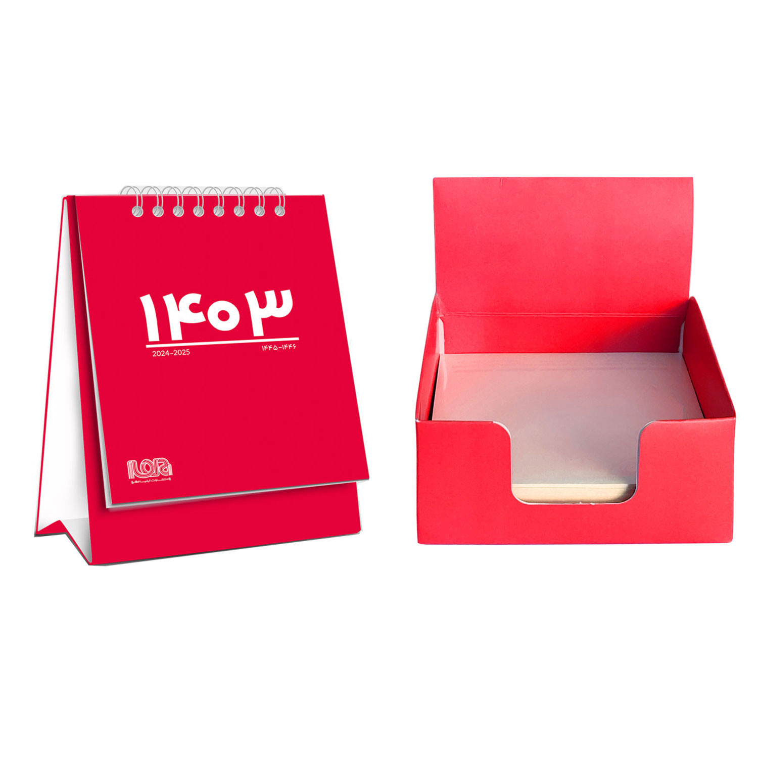جای کاغذ یاداداشت انتشارات ایلیا مهر مدل 117006134 به همراه تقویم رومیزی سال 1403