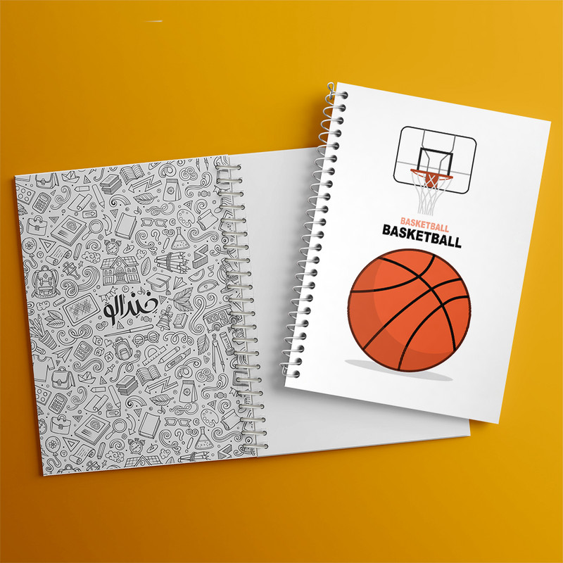دفتر مشق 100 برگ خندالو طرح بسکتبال کد N888