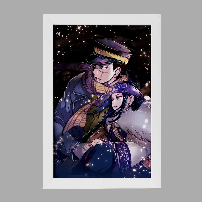 تابلو خندالو مدل سایچی و اسیرپا انیمه کامویی طلایی Golden Kamuy کد 23731