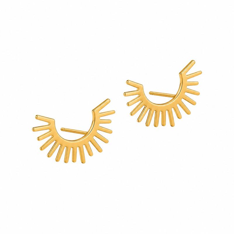 گوشواره میخی طلا 18 عیار زنانه نیکان گلد مدل NK223 - 2