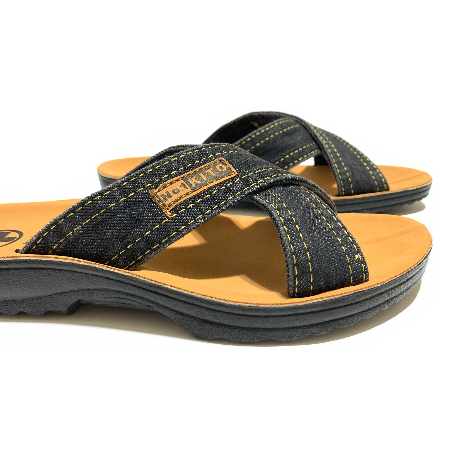 صندل مردانه کیتو مدل Cross Denim کد RS-BK-052 -  - 7