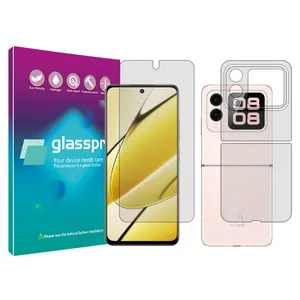 Glasspro Resistant model Transparent screen protector suitable for Huawei Nova Flip mobile phone Along with the phone back protector