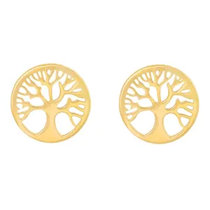 گوشواره طلا 18 عیار زنانه آمانژ طرح درخت زندگی کد 1223D9147