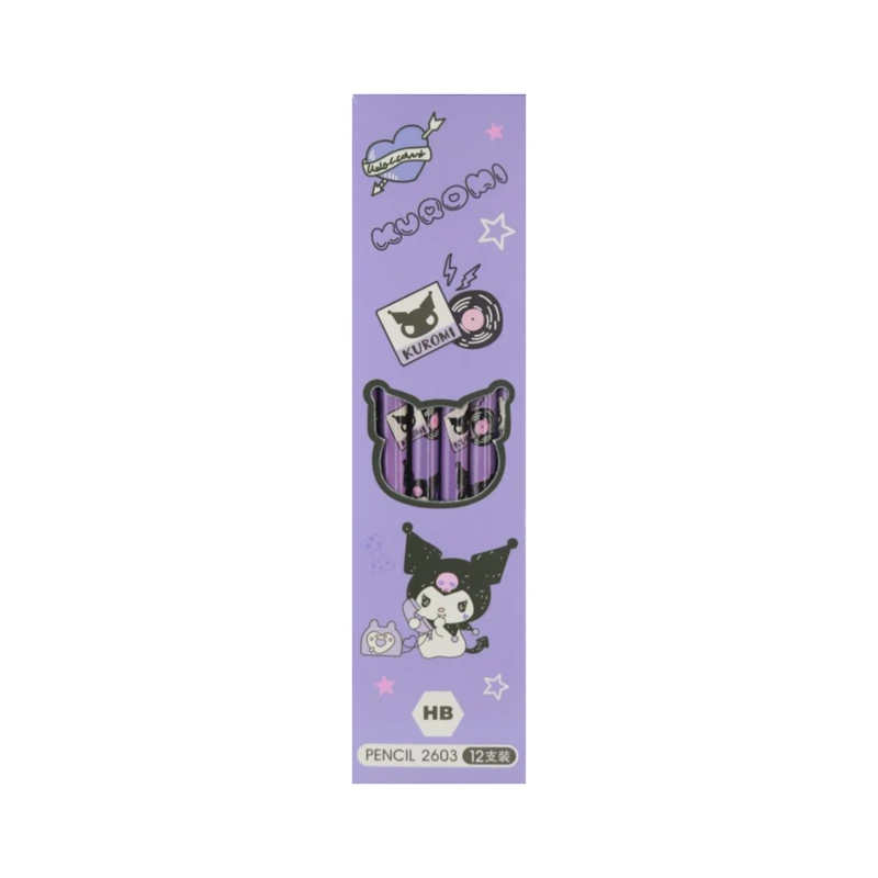 مداد مشکی با درجه سختی HB مدل کرومی بسته 12 عددی