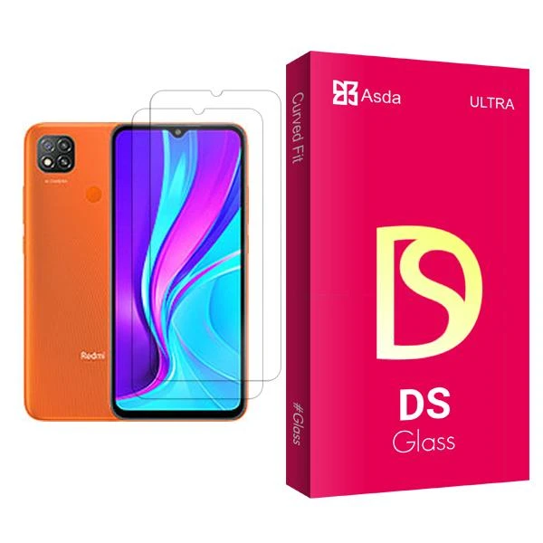 محافظ صفحه نمایش آسدا مدل DS Glass MIX002 مناسب برای گوشی موبایل شیائومی Redmi 9 (India) بسته دو عددی