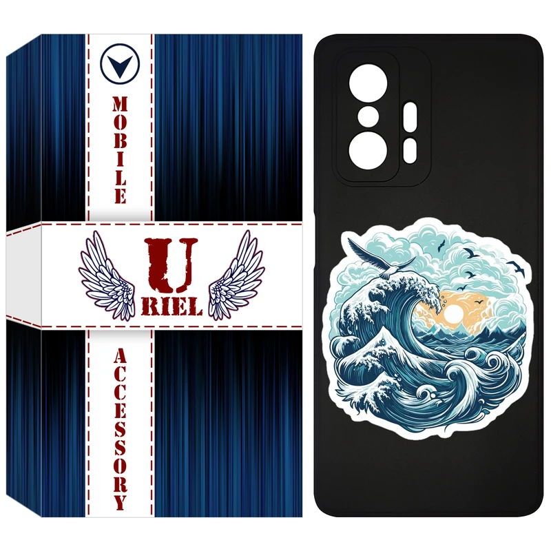 کاور یوریل مدل KSH کد 99 طرح موج دریا مناسب برای گوشی موبایل شیائومی 11T / 11T Pro