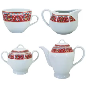 سرویس چای خوری 17 پارچه مقصود مدل گل