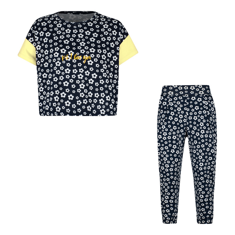 ست تی شرت آستین کوتاه و شلوارک زنانه ناربن مدل 15211088