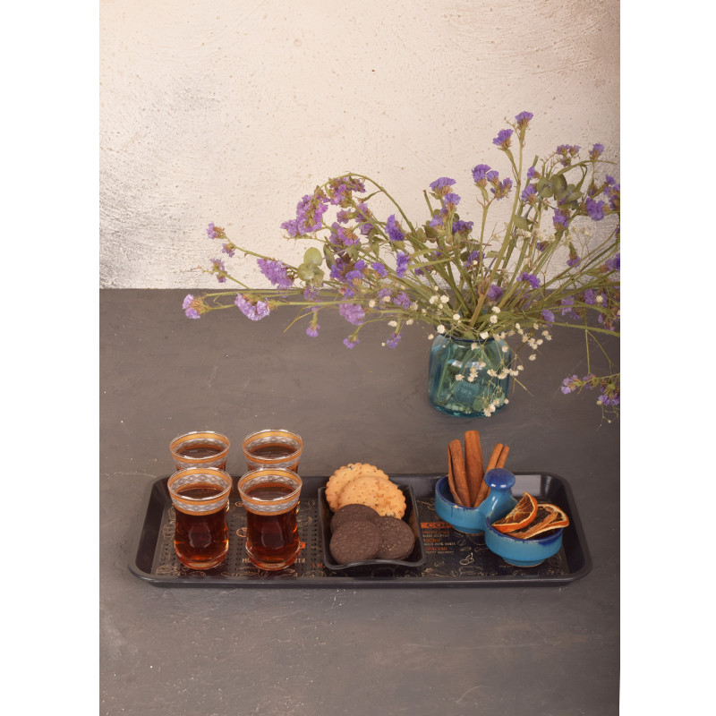 سینی بدون دسته مهروز طرح menu سایز 16*36 سانتی متر